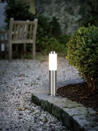 Loops 2 PACK IP44 Outdoor Bollard Light Stainless Steel 12W E27 450mm Driveway Post in Metallics - thumbnail 3