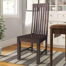 Jaipur Furniture Ltd Geneva Long Back Solid Seat Chair (Set of 2) - Mango Wood - Dark Finish in Brown - thumbnail 2