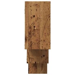 Berkfield Home Wall Shelf Old Wood 159x18x66 cm Engineered Wood in Brown - Size: 159 x 18 x 66 cm - thumbnail 5