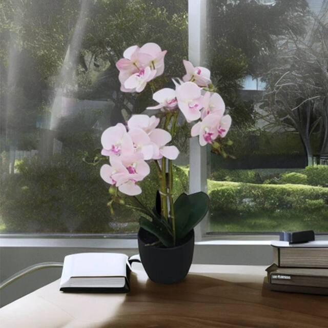 EONLION Artificial 60CM Orchid Tree Fake Plant in Pink - Size: 100 cm - image 1