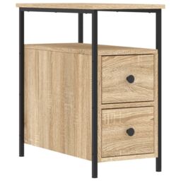 Berkfield Home Bedside Cabinet Sonoma Oak 30x60x60 cm Engineered Wood in Brown - Size: 30 x 60 x 60 cm - thumbnail 2