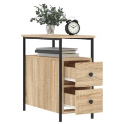 Berkfield Home Bedside Cabinet Sonoma Oak 30x60x60 cm Engineered Wood in Brown - Size: 30 x 60 x 60 cm - thumbnail 4