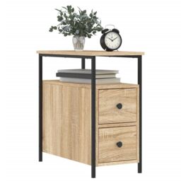 Berkfield Home Bedside Cabinet Sonoma Oak 30x60x60 cm Engineered Wood in Brown - Size: 30 x 60 x 60 cm - thumbnail 3