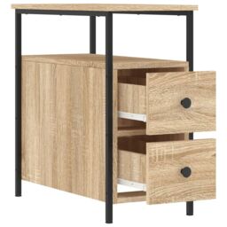 Berkfield Home Bedside Cabinet Sonoma Oak 30x60x60 cm Engineered Wood in Brown - Size: 30 x 60 x 60 cm - thumbnail 6