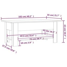Berkfield Home Coffee Table Grey Sonoma 102x55x42 cm Engineered Wood - Size: 102 x 55 x 42 cm - thumbnail 7