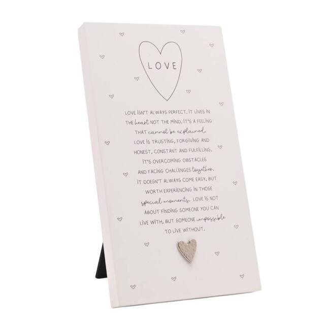 Moments Standing Verse Plaque Love in White - image 1