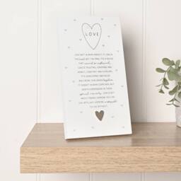Moments Standing Verse Plaque Love in White - thumbnail 2