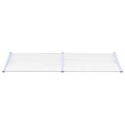 Berkfield Home Door Canopy Grey & Transparent 239x90 cm Polycarbonate in Clear - thumbnail 3