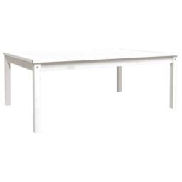 Berkfield Home Garden Table White 121x82.5x45 cm Solid Wood Pine