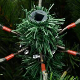 Berkfield Home Beautiful Artificial Hinged Christmas Tree with Flocked Snow 180 cm in Green - thumbnail 7