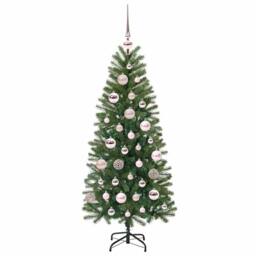 Berkfield Home Artificial Christmas Tree with 150 LEDs Green 120 cm PE & PVC - thumbnail 4