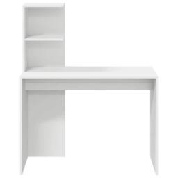 Berkfield Home White White Writing Desk White MDF Compact Decorative Inlays - thumbnail 5
