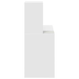 Berkfield Home White White Writing Desk White MDF Compact Decorative Inlays - thumbnail 6