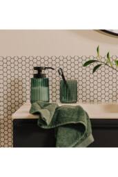 Cosmic Soap dispenser, 300ml, Resistant Glass, Green, Lido Collection in Dark Green - thumbnail 7