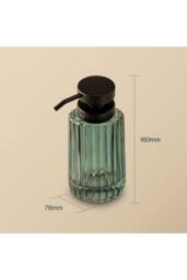 Cosmic Soap dispenser, 300ml, Resistant Glass, Green, Lido Collection in Dark Green - thumbnail 4