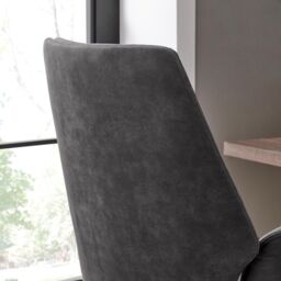 FurnitureboxUK Omni Luxury Black Faux Leather & Silver Office Chair - thumbnail 7