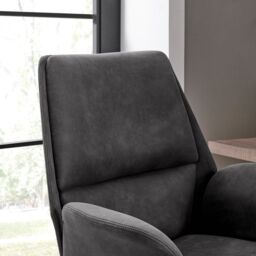 FurnitureboxUK Omni Luxury Black Faux Leather & Silver Office Chair - thumbnail 5