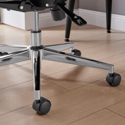 FurnitureboxUK Omni Luxury Black Faux Leather & Silver Office Chair - thumbnail 8