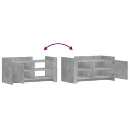Berkfield Home Coffee Table Concrete Grey 100x50x50 cm Engineered Wood - Size: 100 x 50 x 50 cm - thumbnail 8