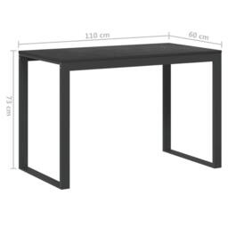 Berkfield Home Computer Desk Black 110x60x73 cm Engineered Wood - Size: 110 x 60 x 73 cm - thumbnail 6