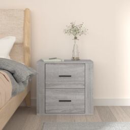 Berkfield Home Wall-mounted Bedside Cabinet Grey Sonoma 50x36x47 cm - Size: 50 x 36 x 47 cm - thumbnail 3