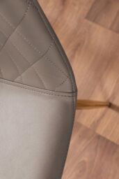 FurnitureboxUK Novara Chrome Metal 100cm Round Glass Dining Table & 4 Corona Gold Dining Chairs in Beige - thumbnail 6