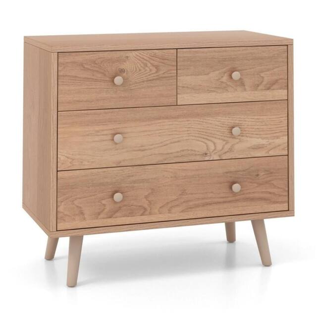 VOGREX Freestanding Anti-Tip Clothes Dresser Organizer in Natural - image 1