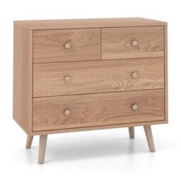 VOGREX Freestanding Anti-Tip Clothes Dresser Organizer in Natural - thumbnail 1