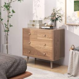 VOGREX Freestanding Anti-Tip Clothes Dresser Organizer in Natural - thumbnail 4