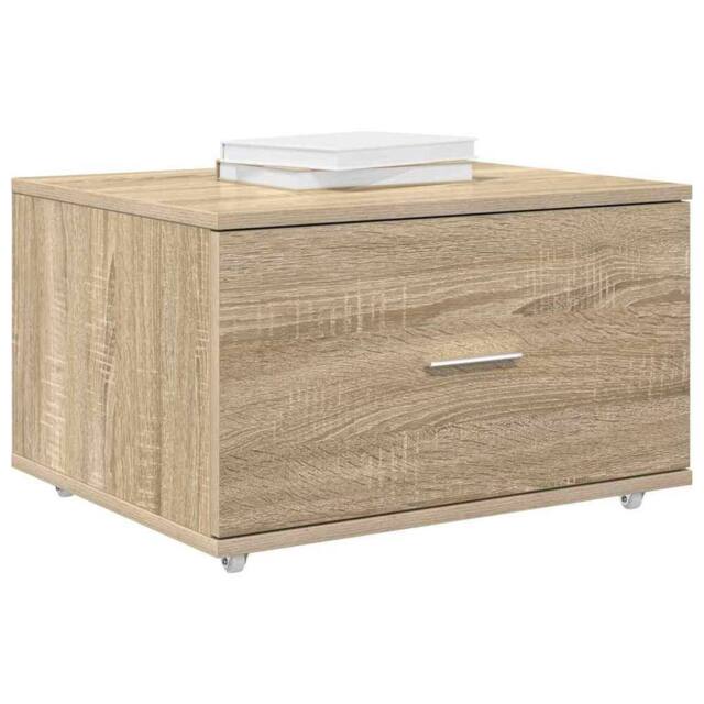 Berkfield Home Traditional Drawer Cabinet Sonoma oak Chipboard Medium Drawer Cabinet in Light Brown - image 1
