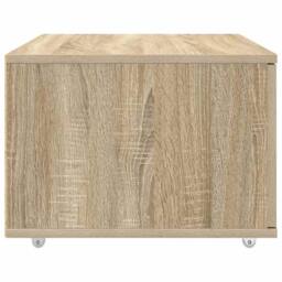 Berkfield Home Traditional Drawer Cabinet Sonoma oak Chipboard Medium Drawer Cabinet in Light Brown - thumbnail 7