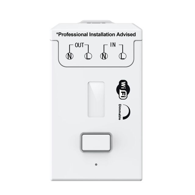 1000 Mile ENERJ Dimmable RF & Wi-Fi 150W Receiver in White - Size: 25 cm diameter x 19 cm high - image 1