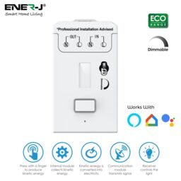 1000 Mile ENERJ Dimmable RF & Wi-Fi 150W Receiver in White - Size: 25 cm diameter x 19 cm high - thumbnail 3