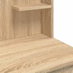 Berkfield Home Dressing Table with LED Lights Sonoma Oak 96x40x142 cm in Light Brown - Size: 96 x 40 x 142 cm - thumbnail 8