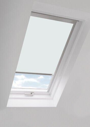 New Edge Blinds Ultra White Thermal Blackout Skylight Roller Blinds (Velux Roof Windows G Codes) - Size: SK10 - image 1
