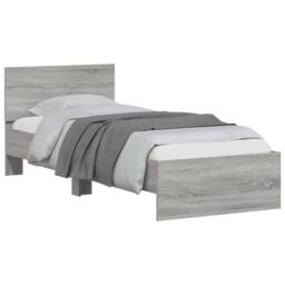Berkfield Home Bed Frame without Mattress with LED Lights Grey Sonoma 90x200 cm - thumbnail 5