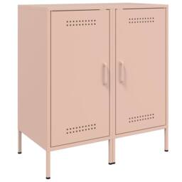 Berkfield Home Sideboards 2 pcs Pink 36x39x79 cm Steel - Size: 36 x 39 x 79 cm