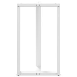 Berkfield Home Bar Table Legs T-Shaped¬†2 pcs White 60x35x(100-101) cm Steel - thumbnail 6