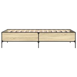 Berkfield Home Bed Frame without Mattress Sonoma Oak 90x190 cm Single in Brown - thumbnail 5