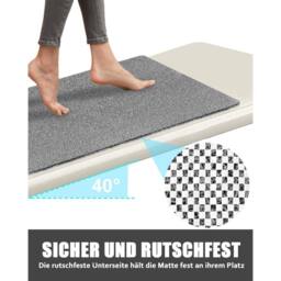 NESTLUNE Non Slip PVC Loofah Shower Mat Anti in Grey - Size: 180 cm width x 180 cm drop - thumbnail 6