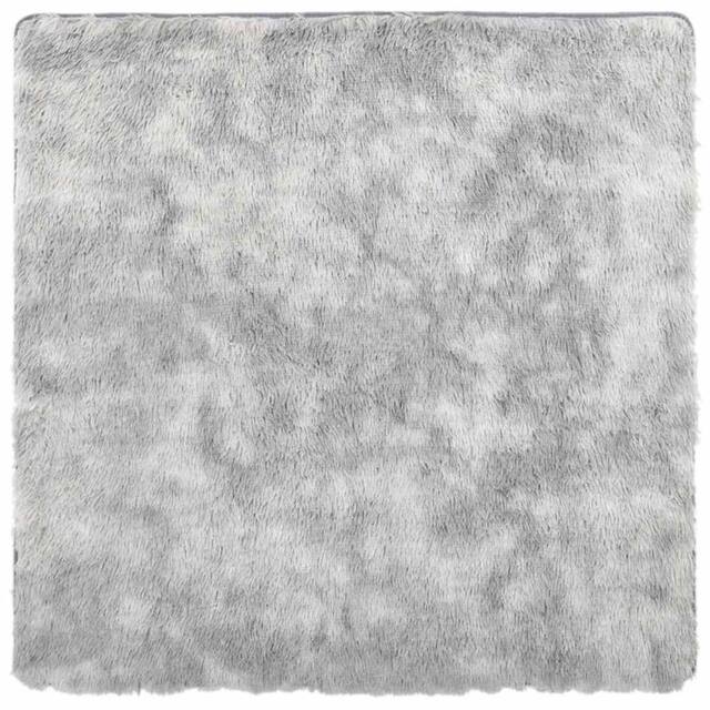 Berkfield Home Shaggy Rug High Pile NAVARRA Silver Grey 120x120 cm Polyester - Size: Medium - image 1