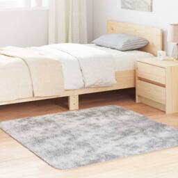 Berkfield Home Shaggy Rug High Pile NAVARRA Silver Grey 120x120 cm Polyester - Size: Medium - thumbnail 2