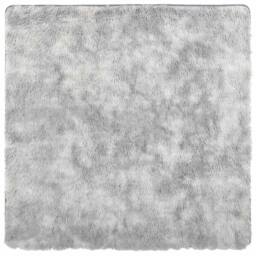 Berkfield Home Shaggy Rug High Pile NAVARRA Silver Grey 120x120 cm Polyester - Size: Medium - thumbnail 1