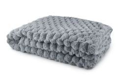 New Edge Blinds Leah Collection Deluxe Throw in Grey - Size: 127 cm x 152 cm - image 1