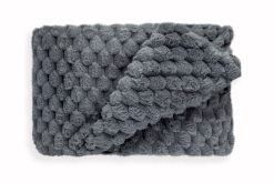 New Edge Blinds Leah Collection Deluxe Throw in Grey - Size: 127 cm x 152 cm - thumbnail 5