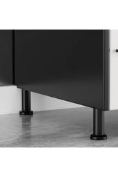 Living and Home 4 Pcs Adjustable Carbon Steel Heavy Duty Furniture Support Legs with Rubber Pads for Cabinet Sofa (12-18cm) in Black - thumbnail 2