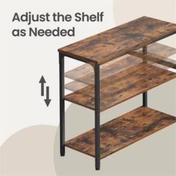 Nordara L Shaped Corner Desk Computer Gaming Desk with Storage Brown - Size: 1000ml - thumbnail 6