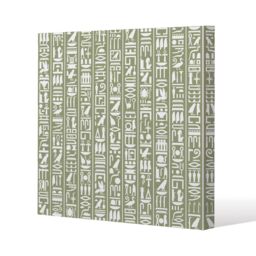 Benjamin Tate Design Egyptian hieroglyphic decorative background (Canvas Print) / 77 x 77 x 4cm in Natural - Size: 77 x 77 x 4 cm - thumbnail 1