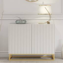 Mex Furniture LTD Sideboard Ripple 100cm - White with Fluted Doors