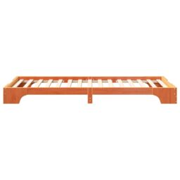 Berkfield Home Floor Bed Frame with Storage Brown 100 x 220 cm Wood - thumbnail 7